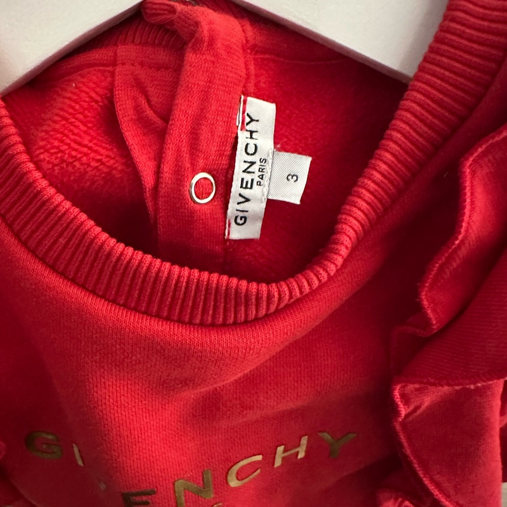 Givenchy Kids Red Ruffle Dress - Picture 5 of 8